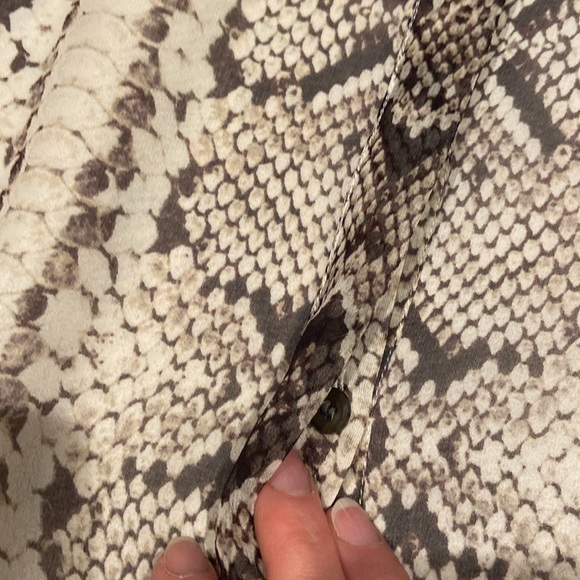 J.Crew Collection Snakeskin Print Silk Blouse - Picture 4 of 9